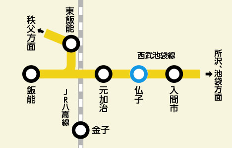 路線図：仏子駅